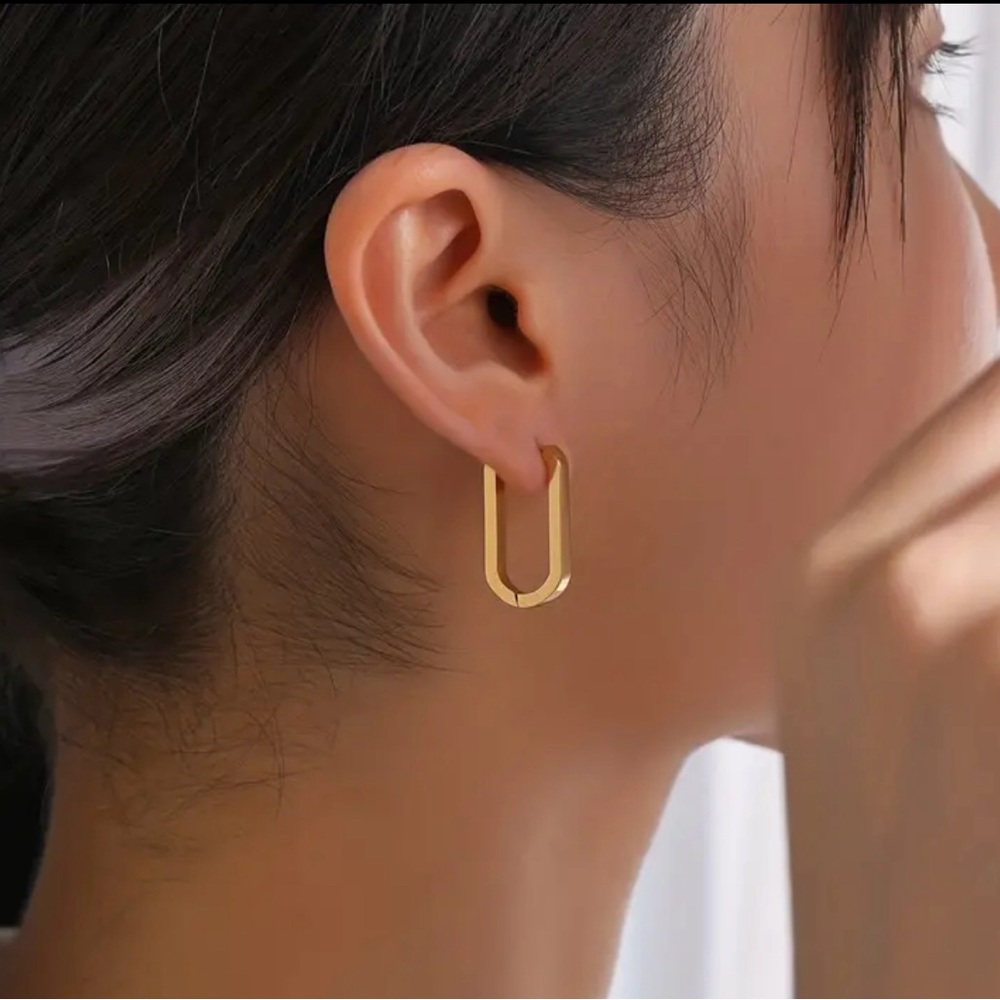 Gold hoop earrings